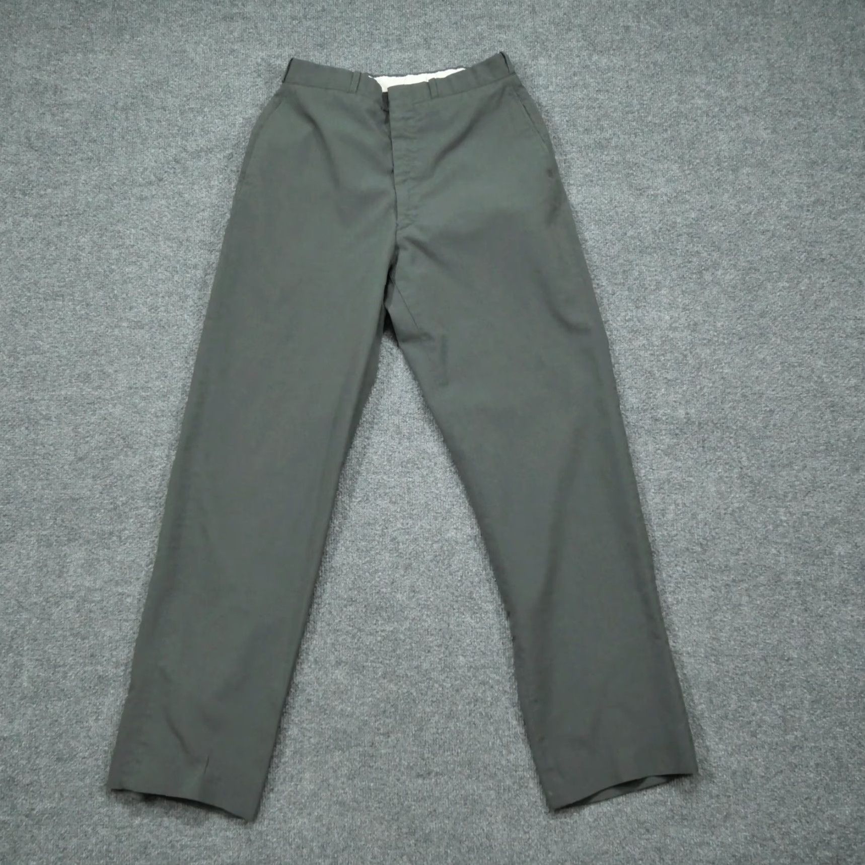 Vintage VINTAGE Ag 344 Pants Mens 31 28x31 Green Wool Blend Slacks Statham Garment 70s Size US 28 / EU 44 - 2 Thumbnail