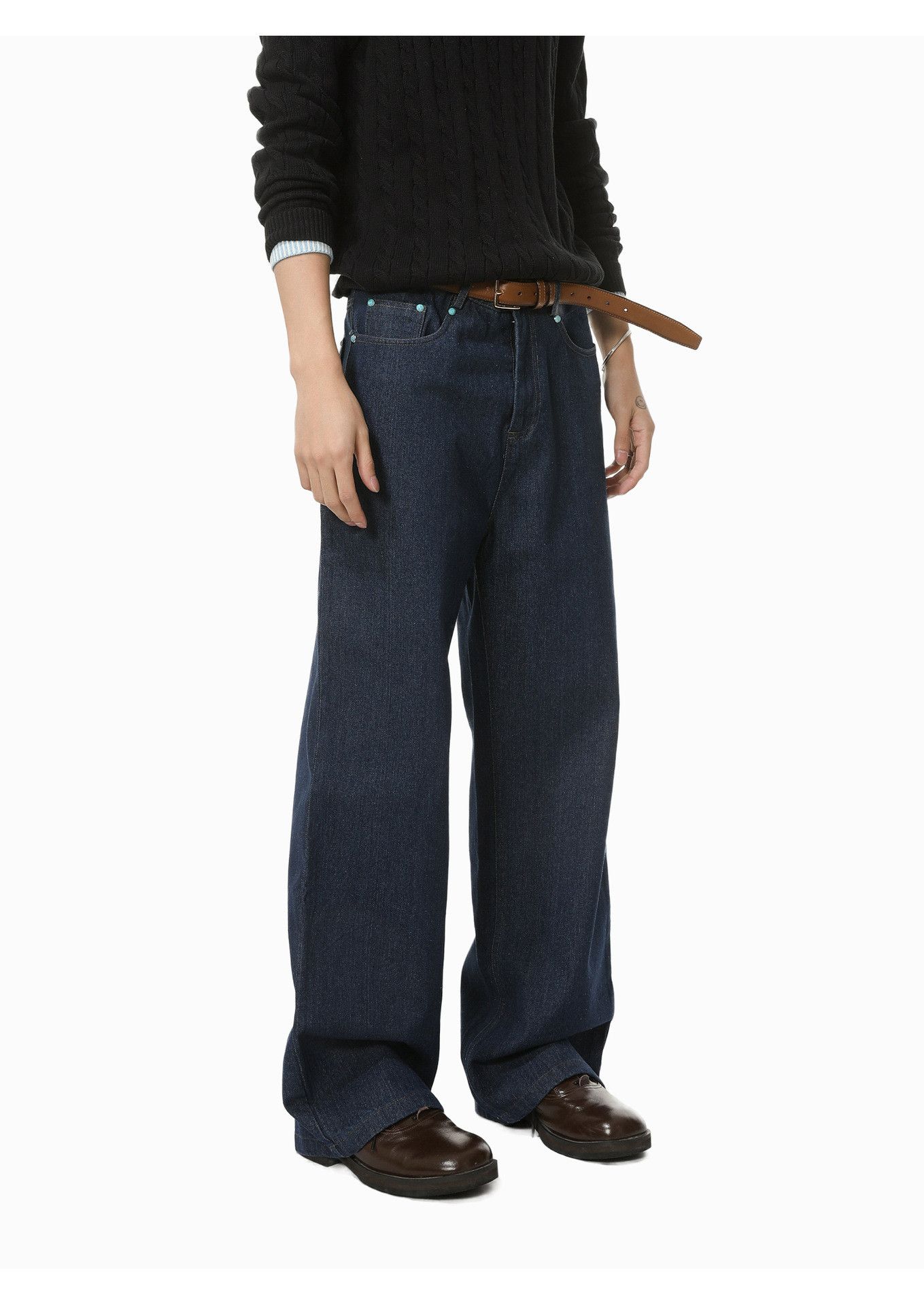 Japanese Brand Men's Japanese Retro Loose Casual Wide-Leg Jeans Size US 32 / EU 48 - 2 Thumbnail
