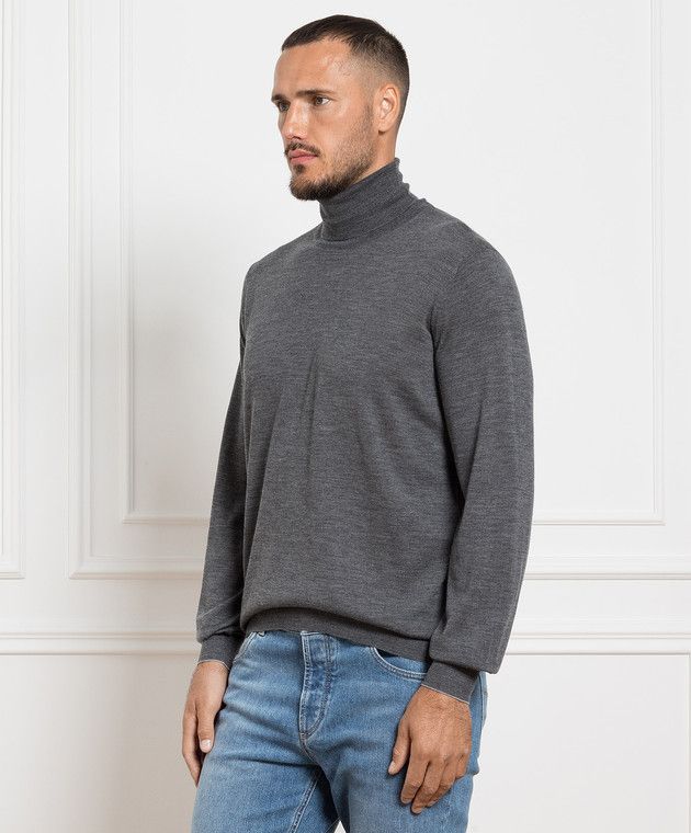 Brunello Cucinelli o1w1db10924 Turtleneck in Grey Size US XS / EU 42 / 0 - 3 Thumbnail
