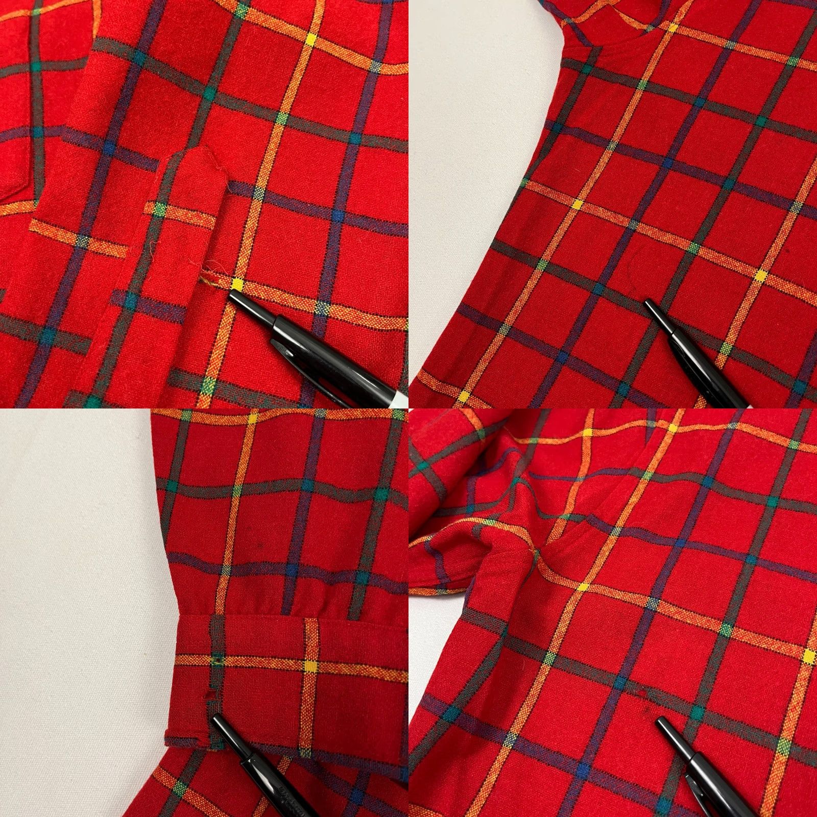 Pendleton VTG Pendleton Shirt Mens L Red Plaid Virgin Wool Button-Down Flannel Made in USA Size US L / EU 52-54 / 3 - 9 Thumbnail