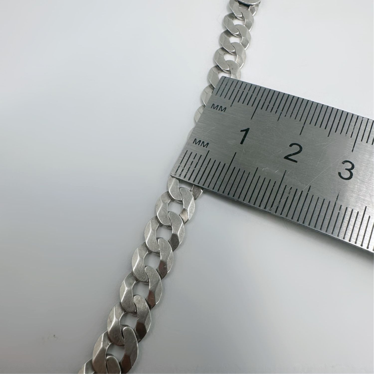 Sterling Silver Vintage 925 Sterling Silver Curb Chain Bracelet Size ONE SIZE - 4 Thumbnail