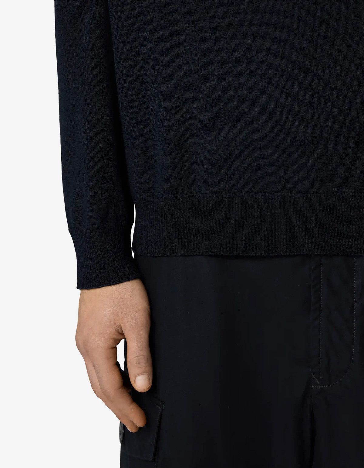 Stone Island Stone Island Ghost Blue Wool LS Polo Shirt Size US L / EU 52-54 / 3 - 5 Thumbnail