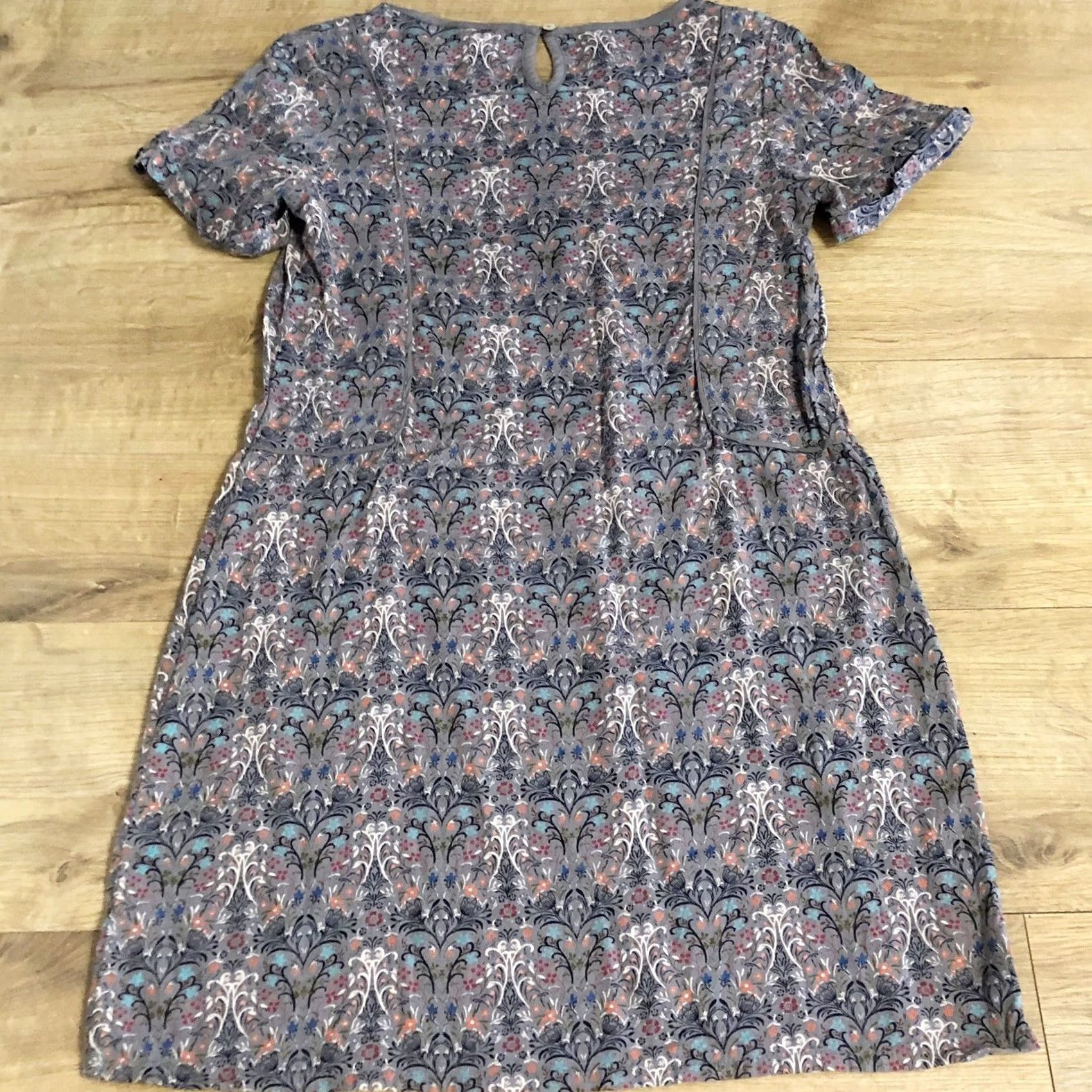 FatFace Fat Face Mini Ruby Morris Print Grey Short Sleeve Womens UK 10 Size 32" / US 10 / IT 46 - 3 Thumbnail