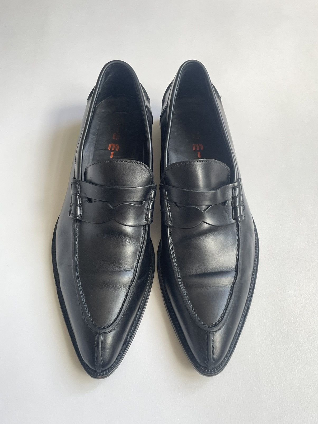 Prada Early 2000s Pointy Leather Loafers | Grailed