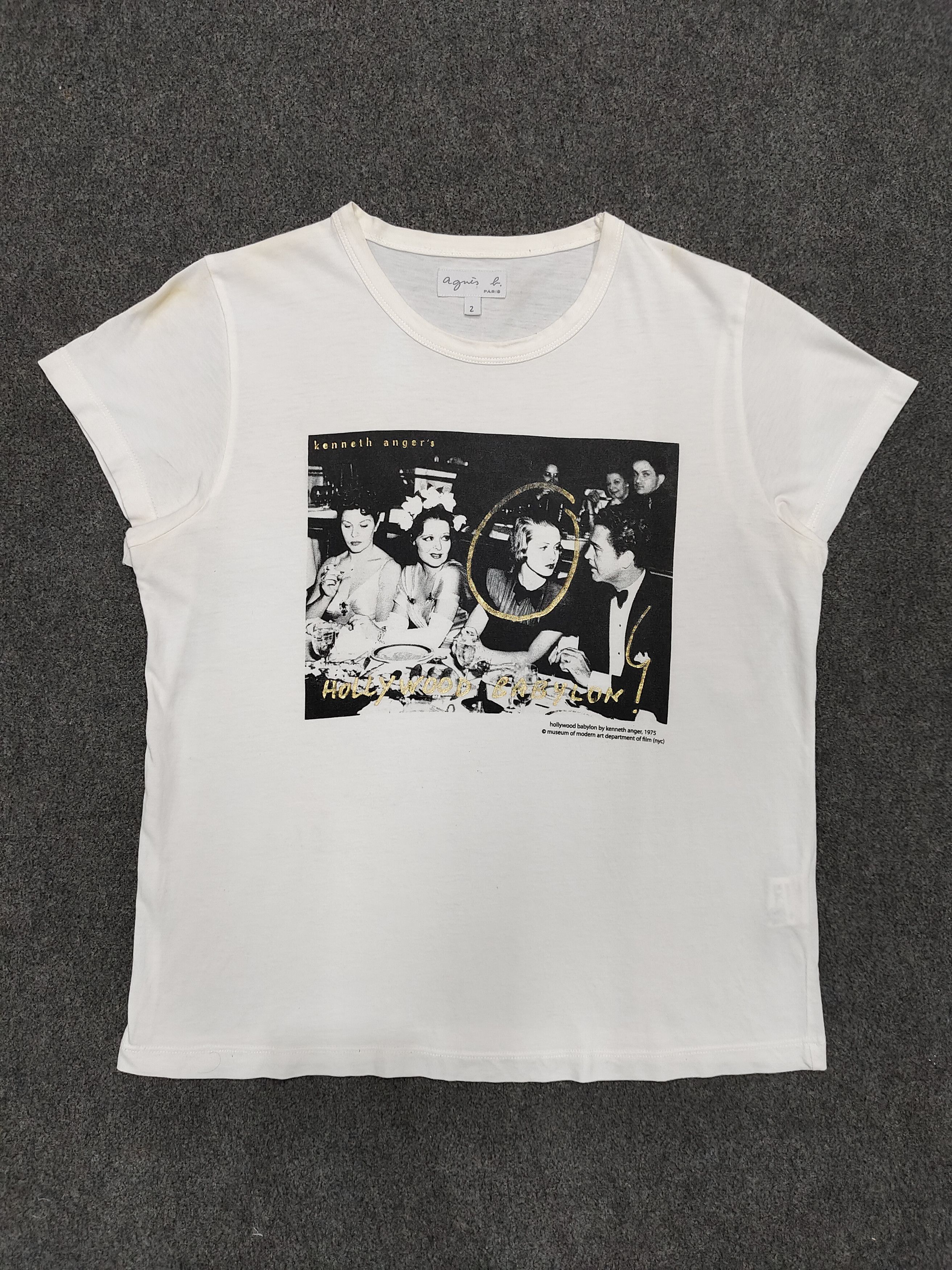 agnes b. RARE🔥Vtg Agnes B Kenneth Anger Photo Tshirt Size M / US 6-8 / IT 42-44 - 1 Thumbnail