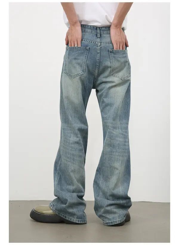 Japanese Brand American high street lightning crack washed jeans for men Size US 34 / EU 50 - 6 Thumbnail