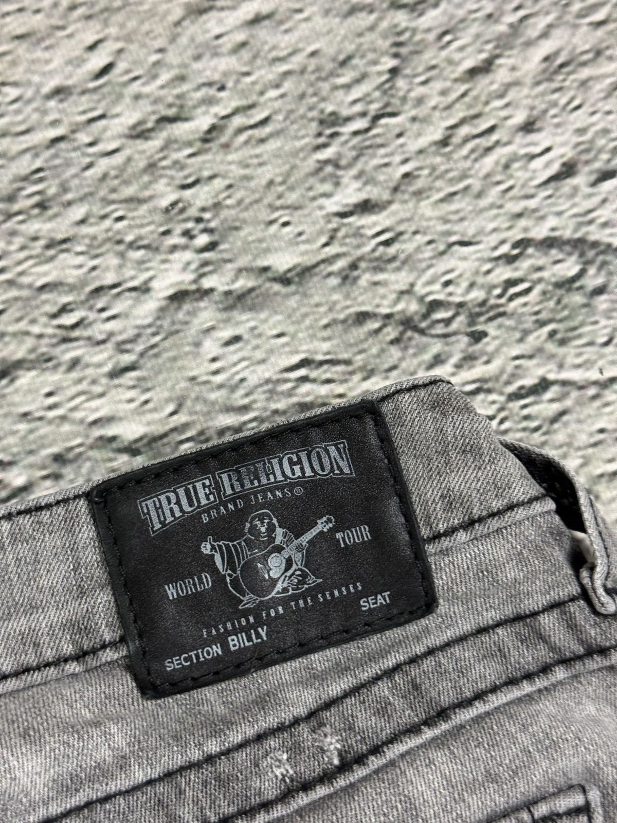 True Religion True Religion jeans grey black thick stitching flared Billy Size 24" / US 00 / IT 34 - 5 Thumbnail