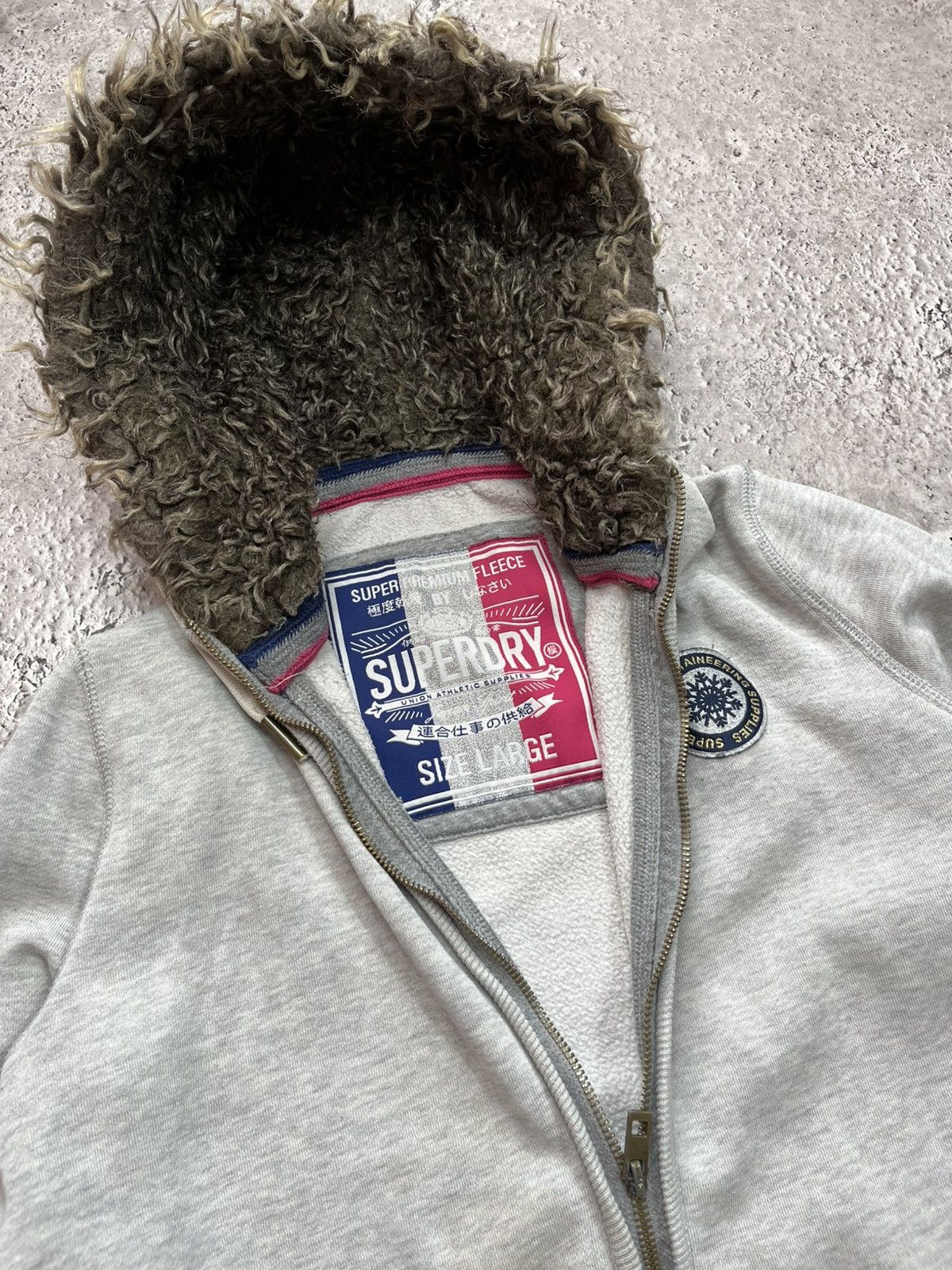 Superdry Superdry Fleece Zip Up Hoodie With Faux Fur Trim Hood Winter Size S / US 4 / IT 40 - 7 Thumbnail