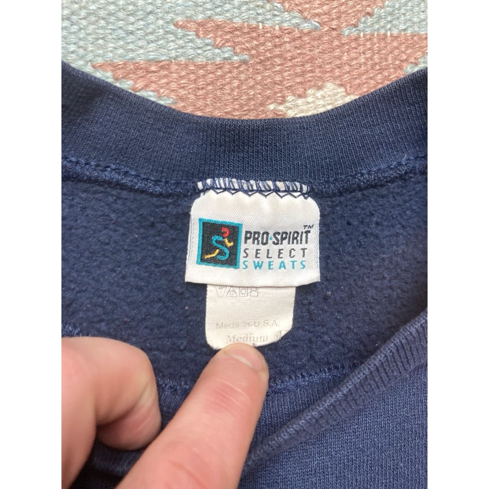 ESPIRIT VINTAGE Pro Spirit Sweatshirt Crewneck Blue Paint Distressed Medium 80s Mens M Size US M / EU 48-50 / 2 - 6 Thumbnail