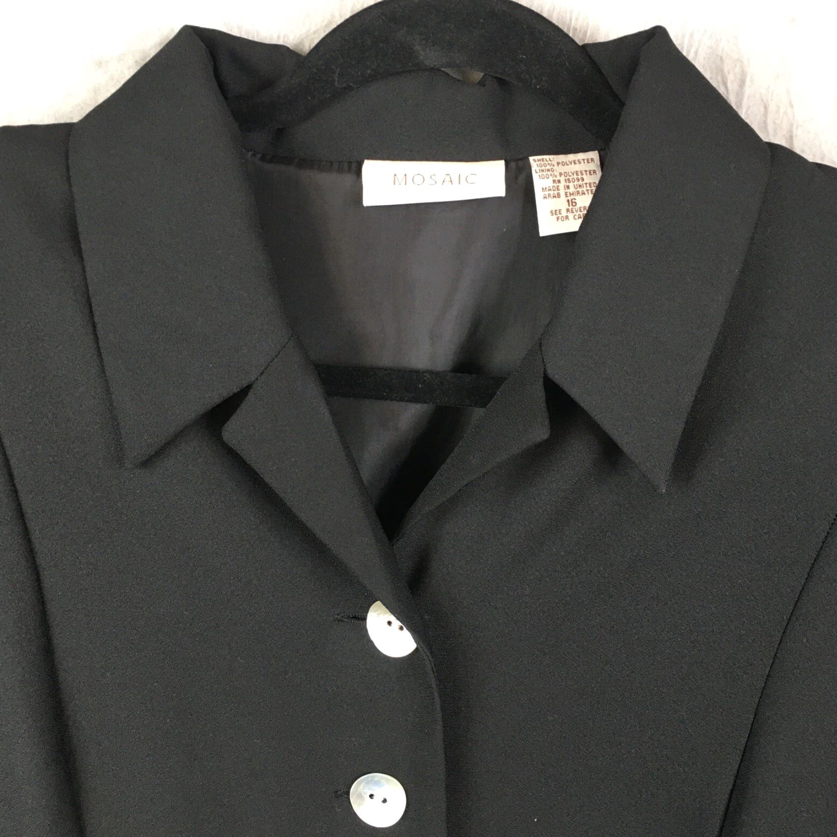 Vintage VINTAGE Mosaic Maxi Dress Womens 16 Black Shell Button Front Career Office Classic NEW Dress Size XXL / US 16-18 / IT 52-54 - 4 Thumbnail