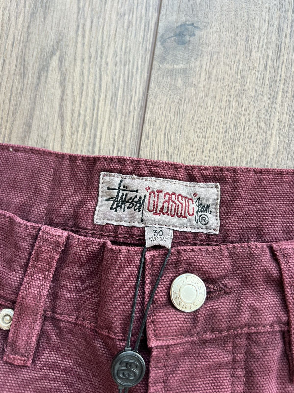 Stussy Stussy Classic Jean Washed Canvas Wine 30 Size US 30 / EU 46 - 4 Thumbnail