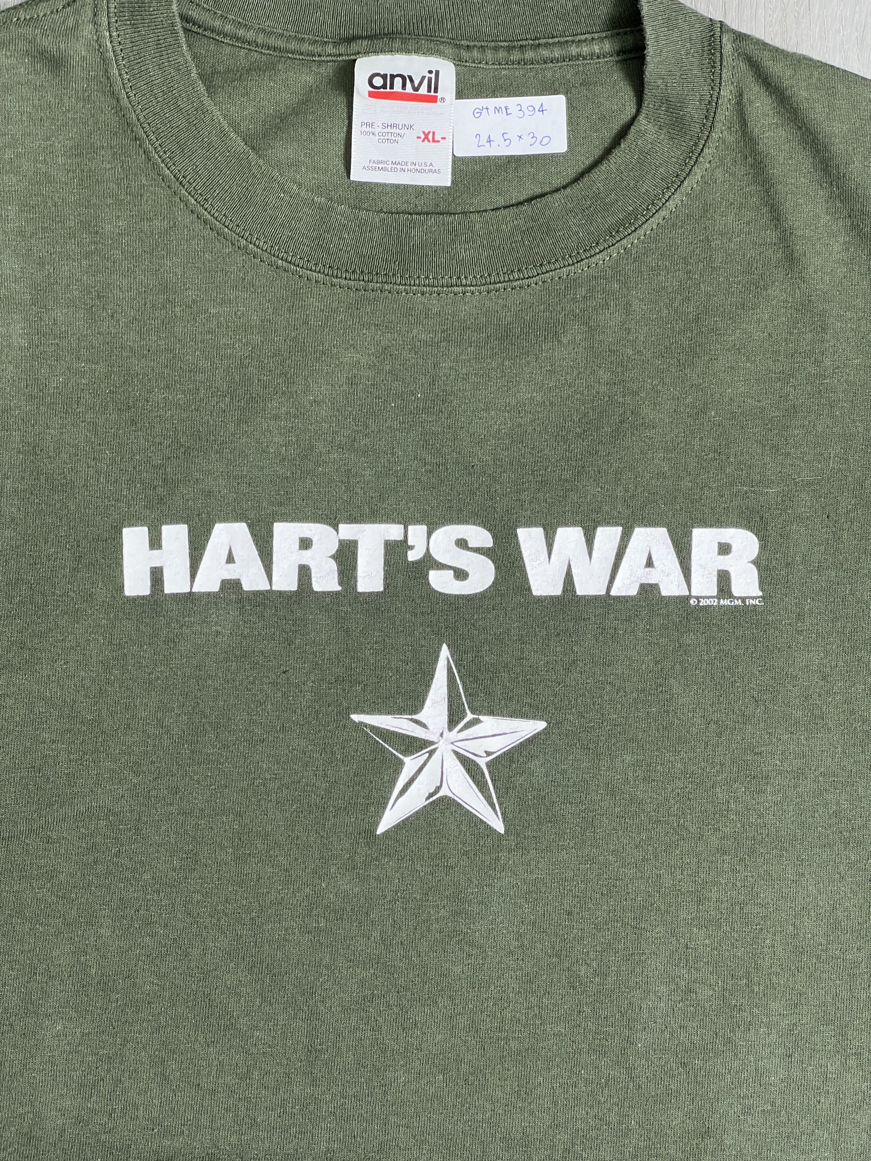 Vintage Vintage Hart's War MGM 2002 Movie Promo Tee (XL) GTME394 Size US XL / EU 56 / 4 - 2 Thumbnail