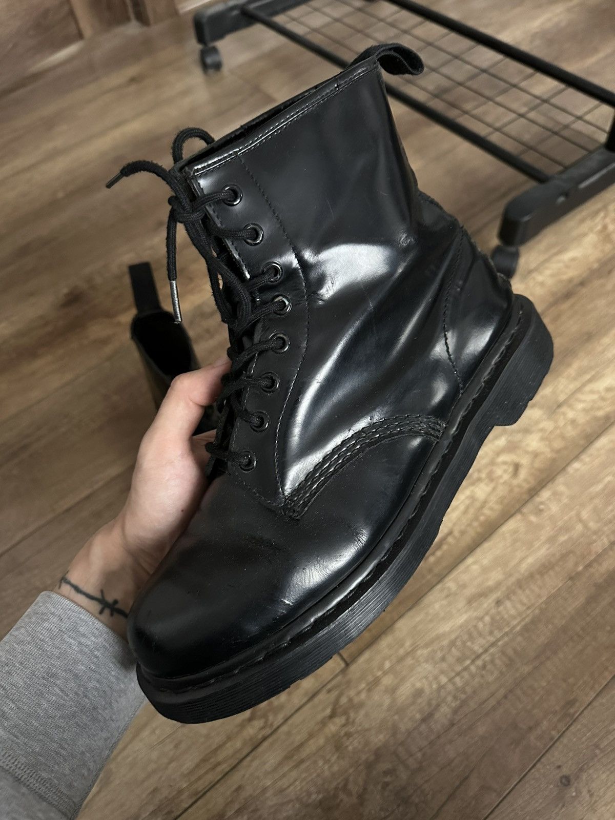 Dr. Martens Dr Martens Black Leather Boots High Top Size US 10 / EU 43 - 7 Thumbnail