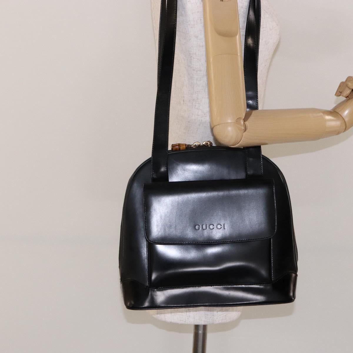 Gucci GUCCI Shoulder Bag Leather Black Gold 001 3444 001 3444 Size ONE SIZE - 23 Thumbnail