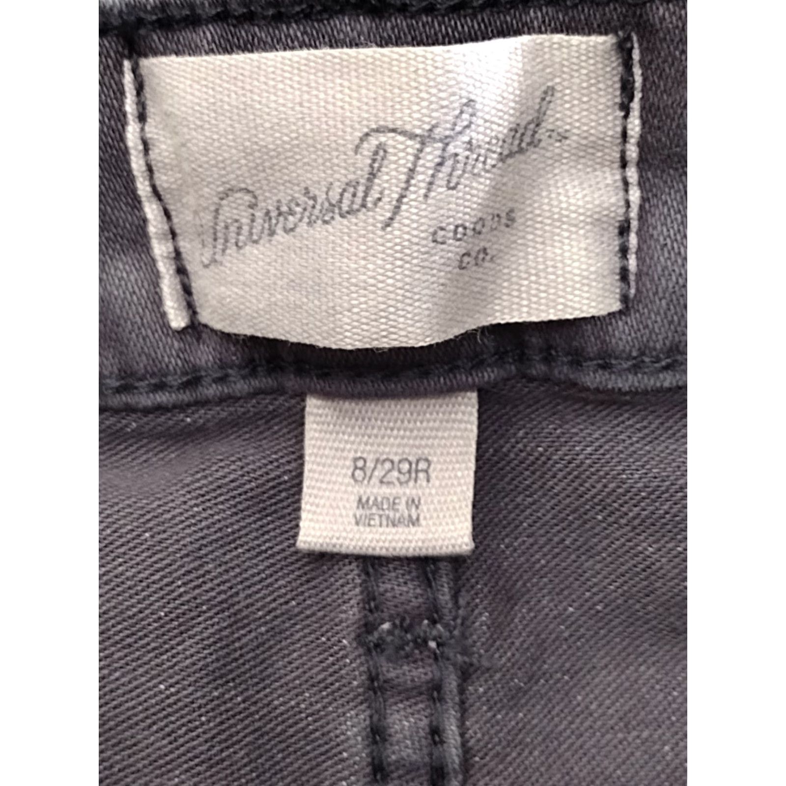 Vintage Universal Thread Distressed Straight Jeans Women's Dark Purple 8R 29" Regular Denim 5-Pocket Stretch Zipper Button Size 30" / US 8 / IT 44 - 7 Thumbnail