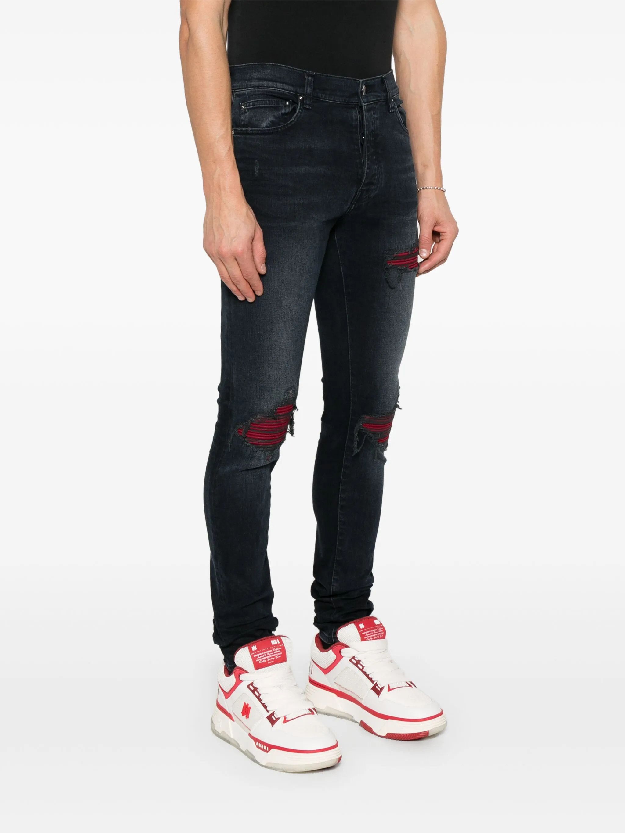 Amiri oc11z0426 MX1 Ultrasuede Jeans in Black Size US 34 / EU 50 - 3 Thumbnail