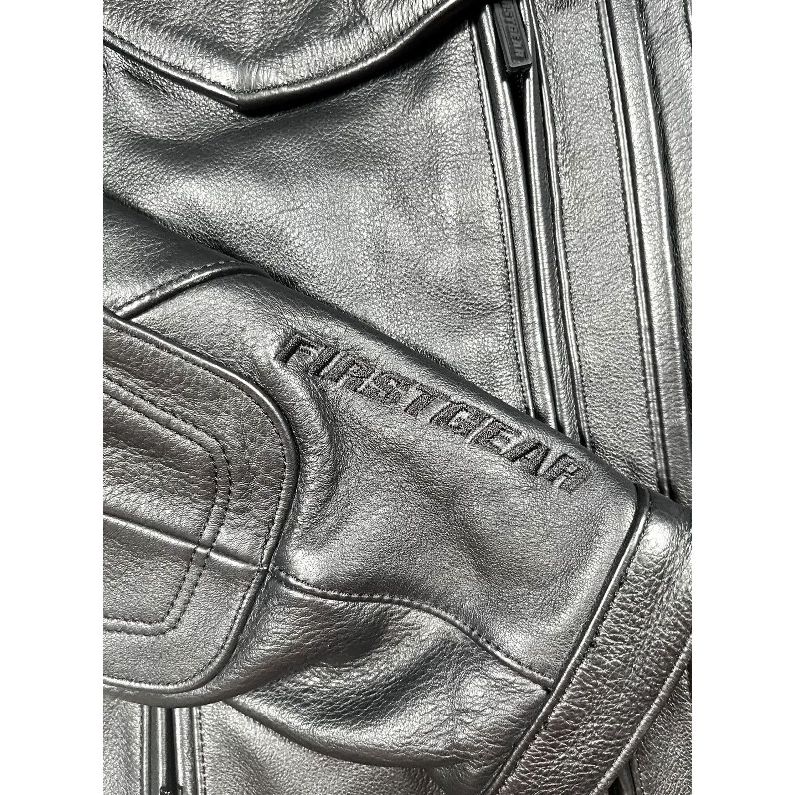 Vintage Firstgear Jacket Womens Large Black Leather Motorcycle Riding Armor TR-122 Size L / US 10 / IT 46 - 4 Thumbnail