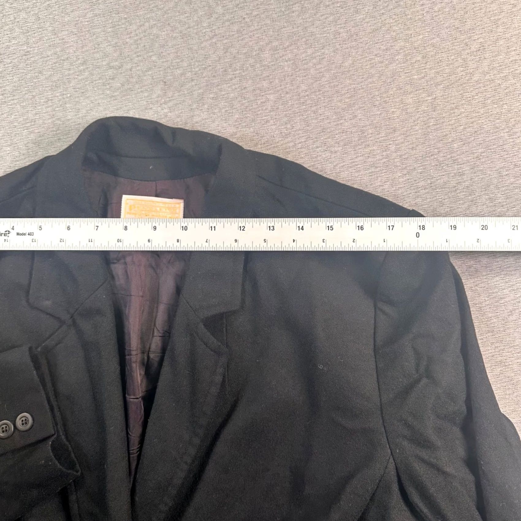 Pendleton VTG Pendleton Blazer Wool Black Womens L Blazer Button Jacket Tweed Solid Pockets Long Sleeve Fall Winter Workwear Size L / US 10 / IT 46 - 3 Thumbnail