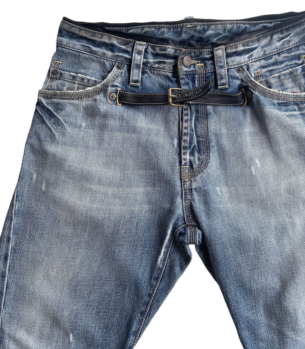 Dsquared2 Dsquared2 Distressed Belted Twisted Denim Size US 31 - 5 Thumbnail
