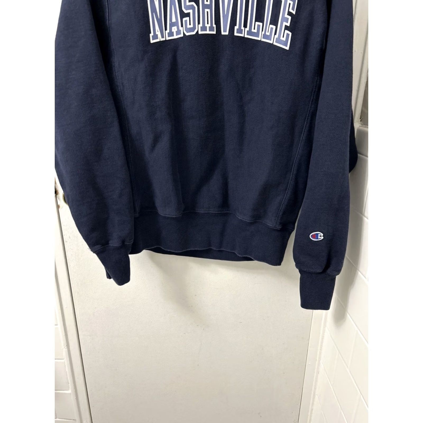 Champion Champion Shirt Mens S Reverse Weave Nashville Sweatshirt Navy Pullover Crewneck Size US S / EU 44-46 / 1 - 3 Thumbnail
