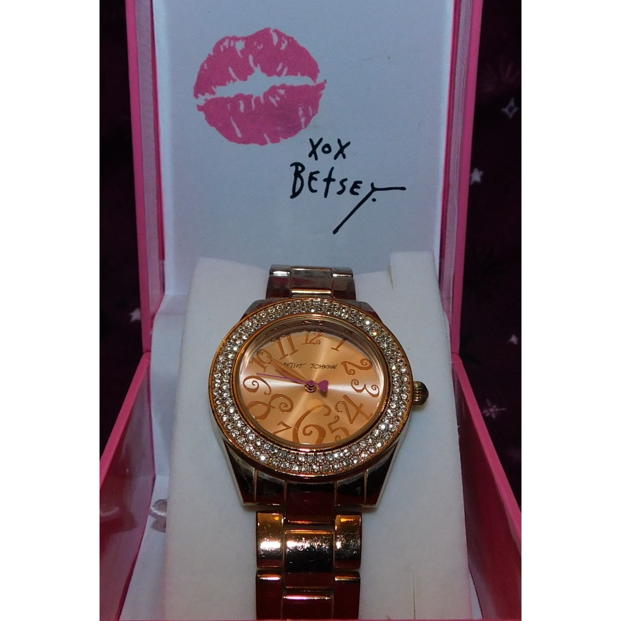 Betsey Johnson Betsey Johnson Rose Gold Rhinestone Watch Size ONE SIZE - 2 Thumbnail