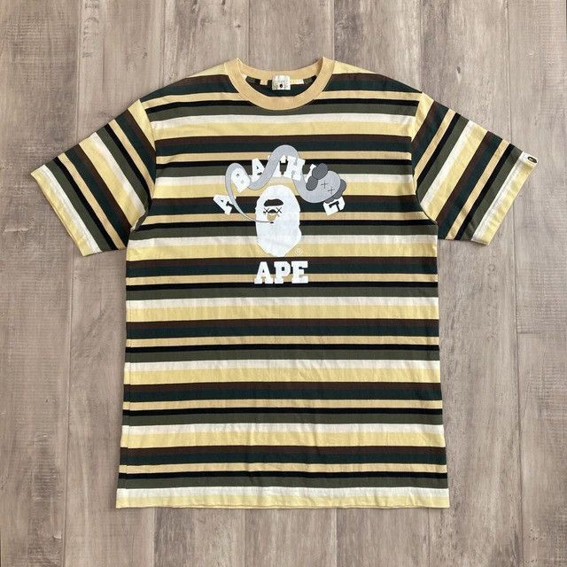 Bape × Kaws BAPE × KAWS Bendy College Logo T-Shirt a bathing ape NIGO Size US L / EU 52-54 / 3 - 2 Thumbnail