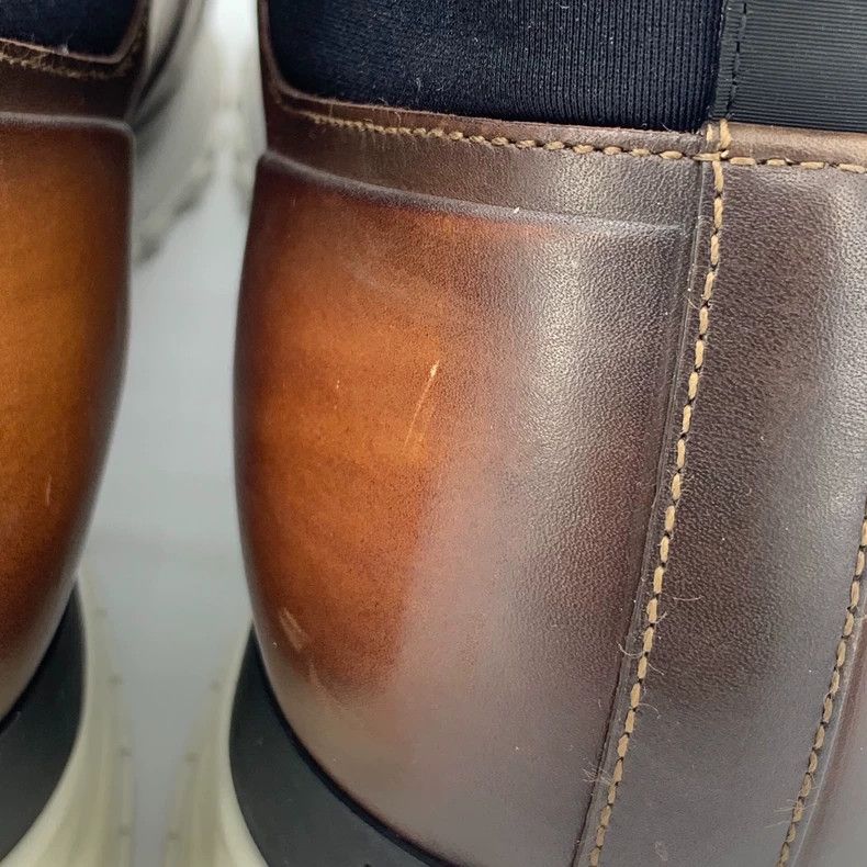 Louis Vuitton Louis Vuitton Dark brown round-toe leather lace-up sneaker Size US 7.5 / EU 40-41 - 8 Thumbnail
