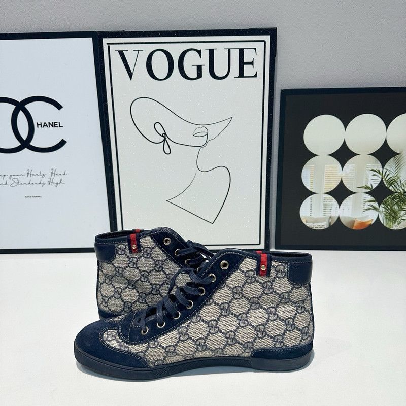Gucci Gucci Logo High-Top Casual Sneakers Size US 7.5 / EU 40-41 - 6 Thumbnail