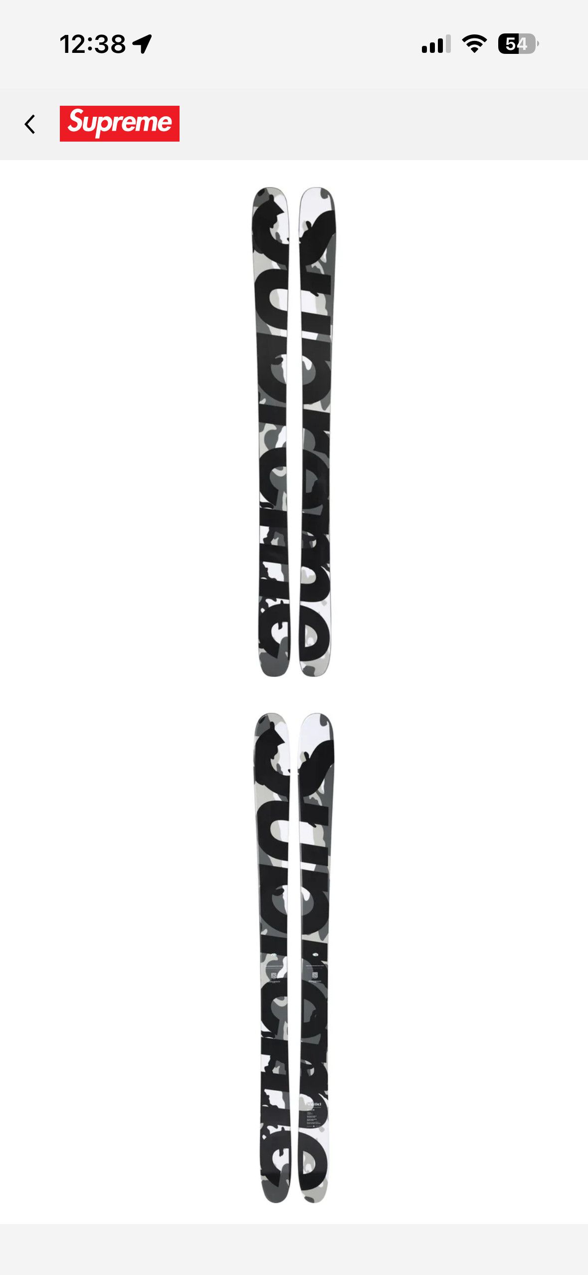 Supreme FW25 SUPREME VOLKL SKIS (SNOW CAMO) (173 cm) | Grailed