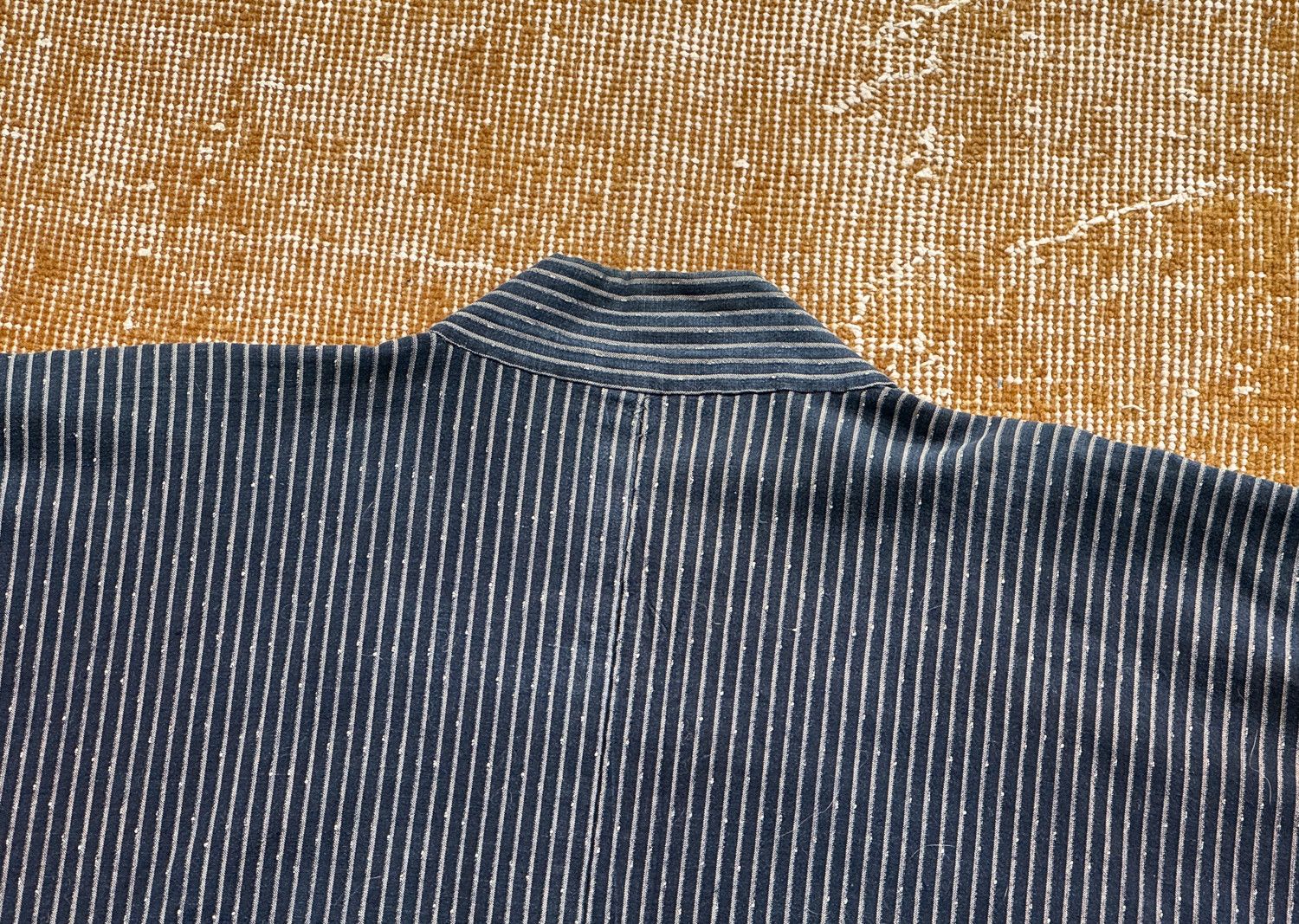 Vintage Vintage Japanese Mid-sleeved Kimono Hanten Striped Indigo Size US S / EU 44-46 / 1 - 4 Thumbnail