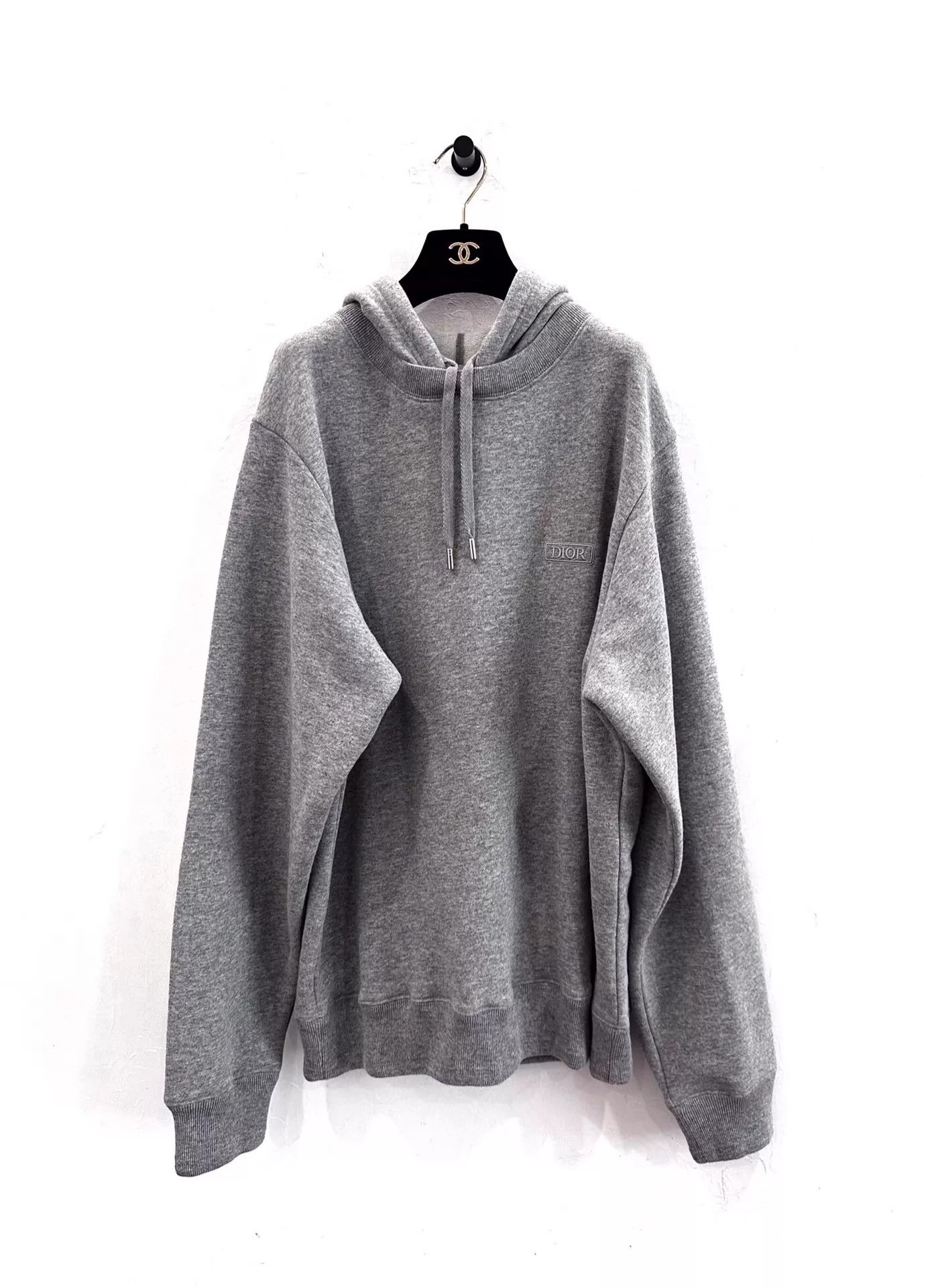 Dior Dior Icons Gray Cashmere Men's Embroidered Logo Hoodie L Size US L / EU 52-54 / 3 - 1 Thumbnail