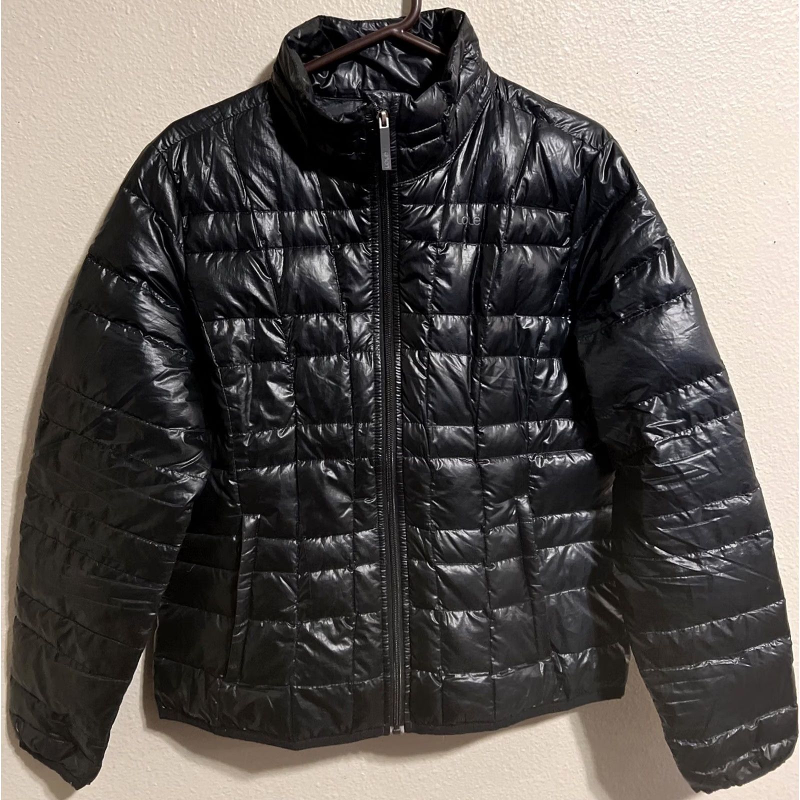 Vintage Lolë Women's Puffer Jacket XL Black Down Insulated Mid-Length Zip Pocket Exterior Quoted J1771 Size XL / US 12-14 / IT 48-50 - 2 Thumbnail
