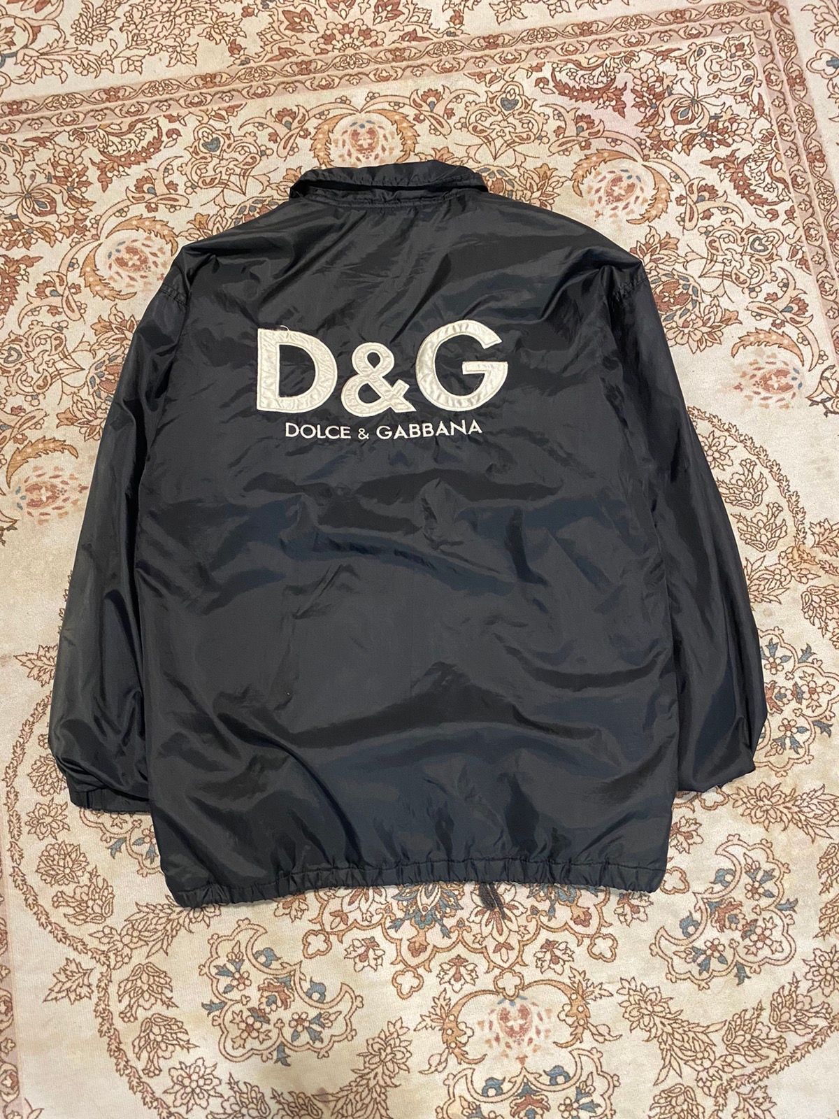 Pre-owned Dolce & Gabbana Big Logo Light Jacket In Black