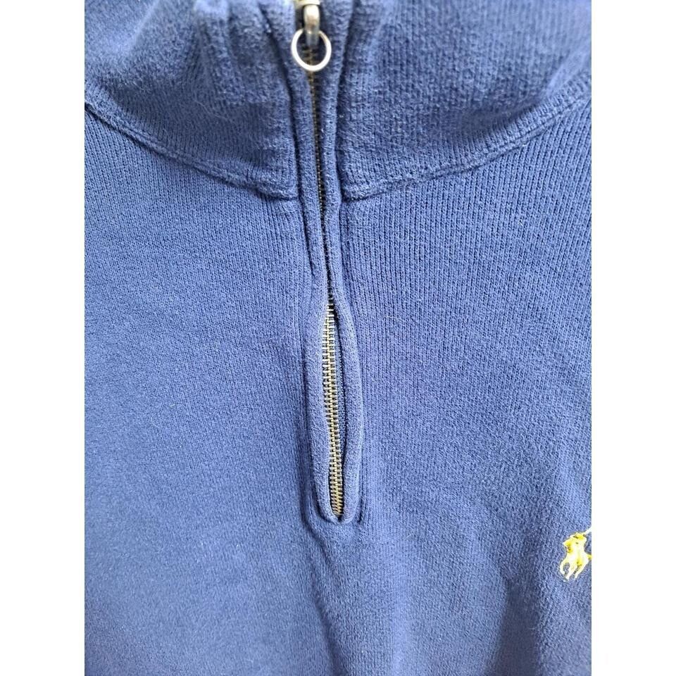 Polo Ralph Lauren Polo Ralph Lauren Men's Blue Quarter Zip Estate-Rib Pullover Size US M / EU 48-50 / 2 - 7 Thumbnail