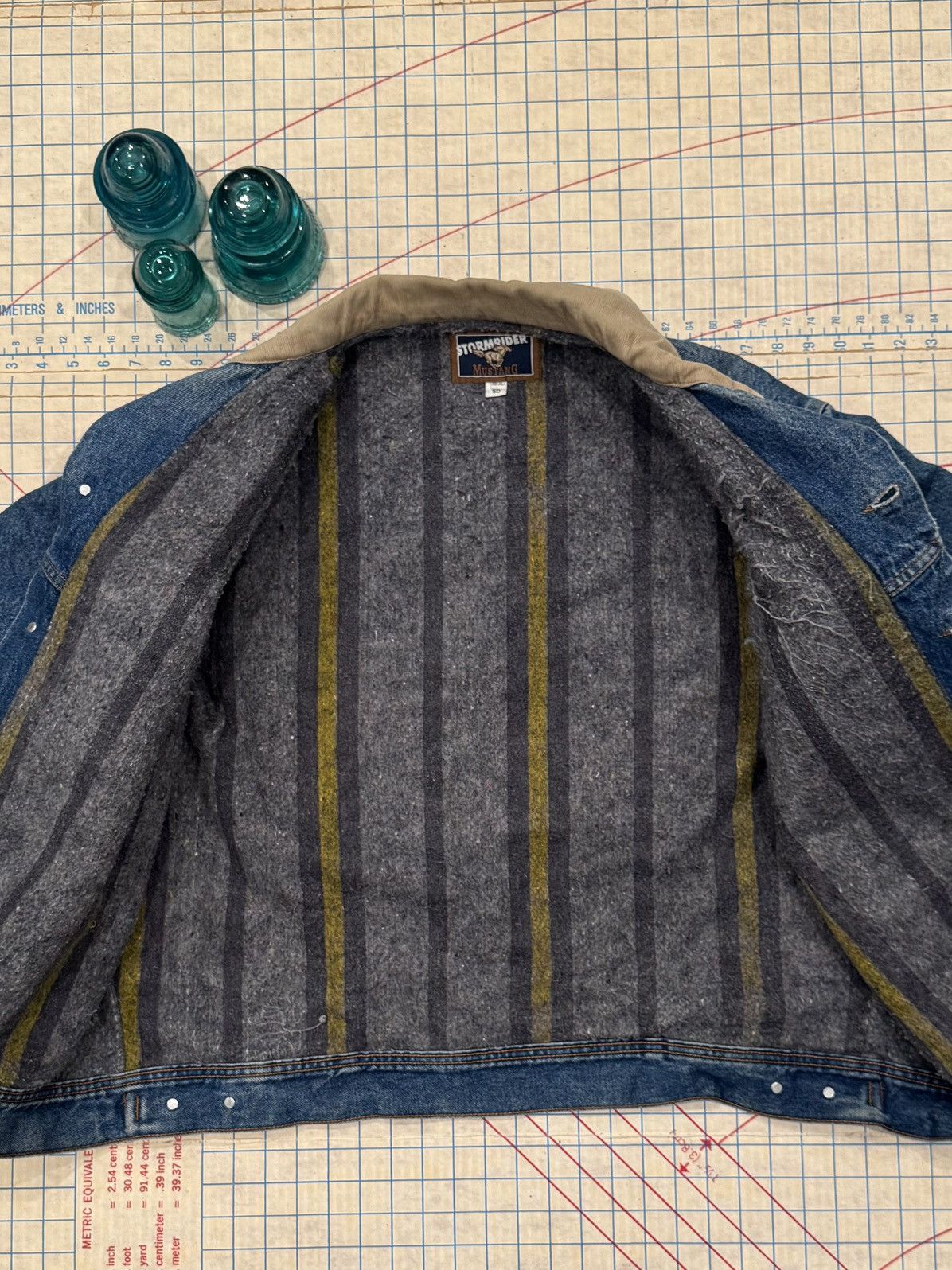 Mustang Vintage Mustang Storm Rider Denim Jacket Blanket Lined XL Size US XL / EU 56 / 4 - 5 Thumbnail