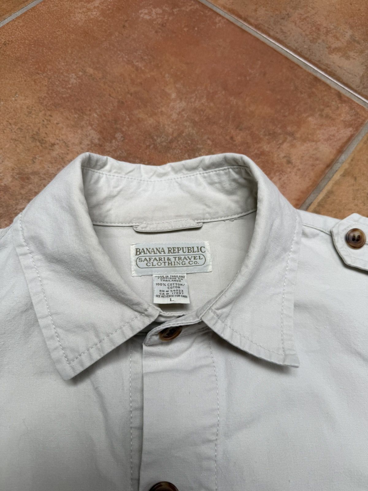 Banana Republic Vintage Banana Republic Canvas Safari Jacket Size US L / EU 52-54 / 3 - 6 Thumbnail