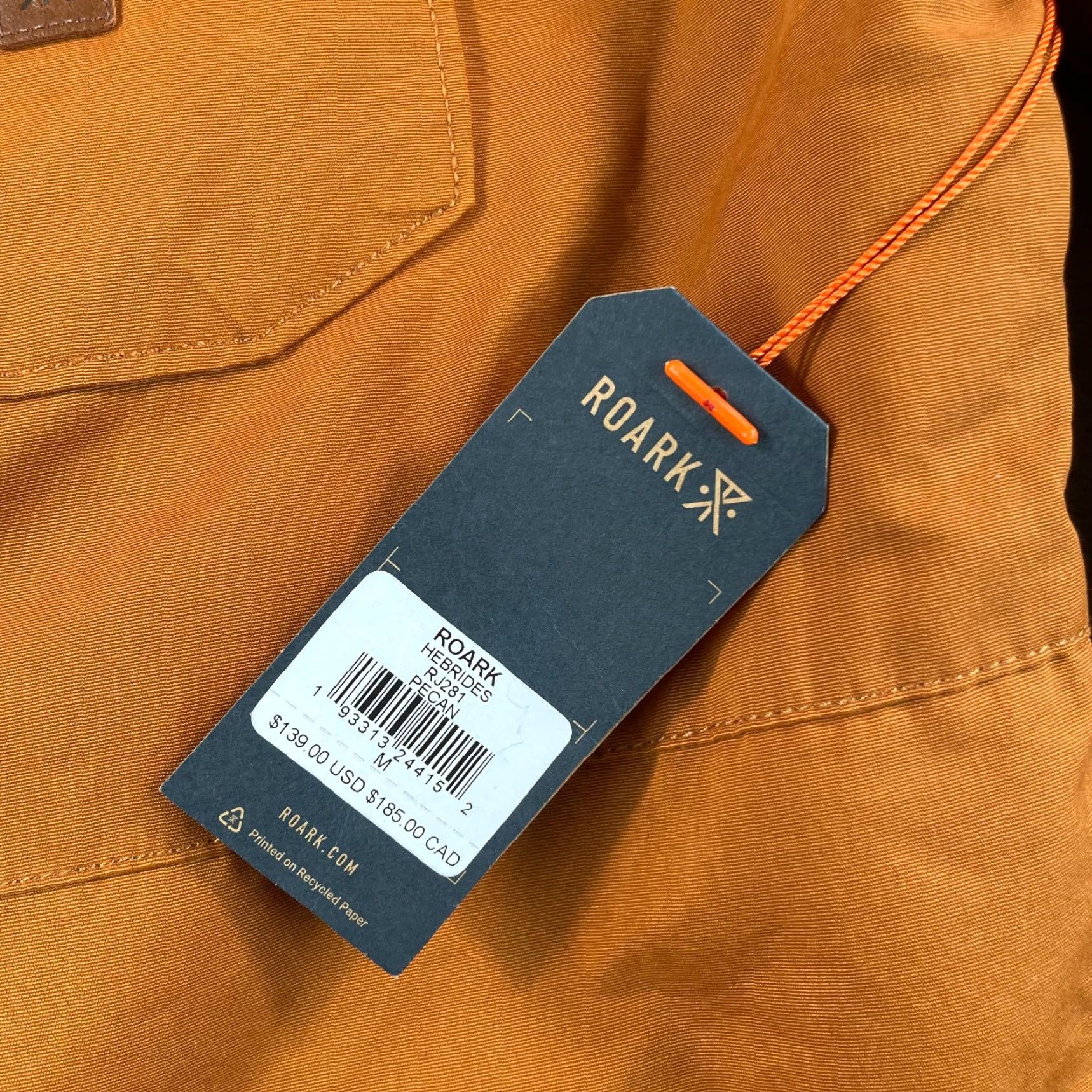 Roark Roark Hebrides Jacket Medium M Brown Cotton Blend Lined High Pile Fleece Snap Buttons NWT Mens Military Jacket Pockets Winter Fall Spring Size US M / EU 48-50 / 2 - 3 Thumbnail