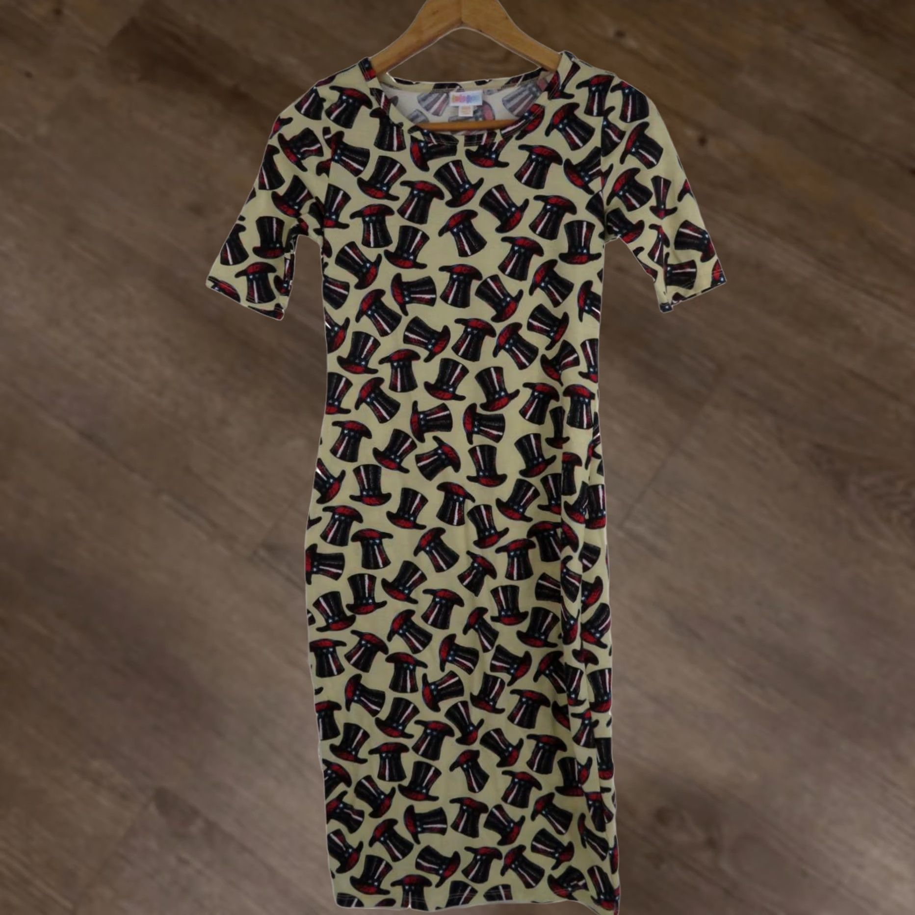 Vintage LuLaRoe Julia Dress 2XS Bodycon Shirt Dress UnMisspelled? Size XXS / US 00 / IT 34 - 1 Thumbnail
