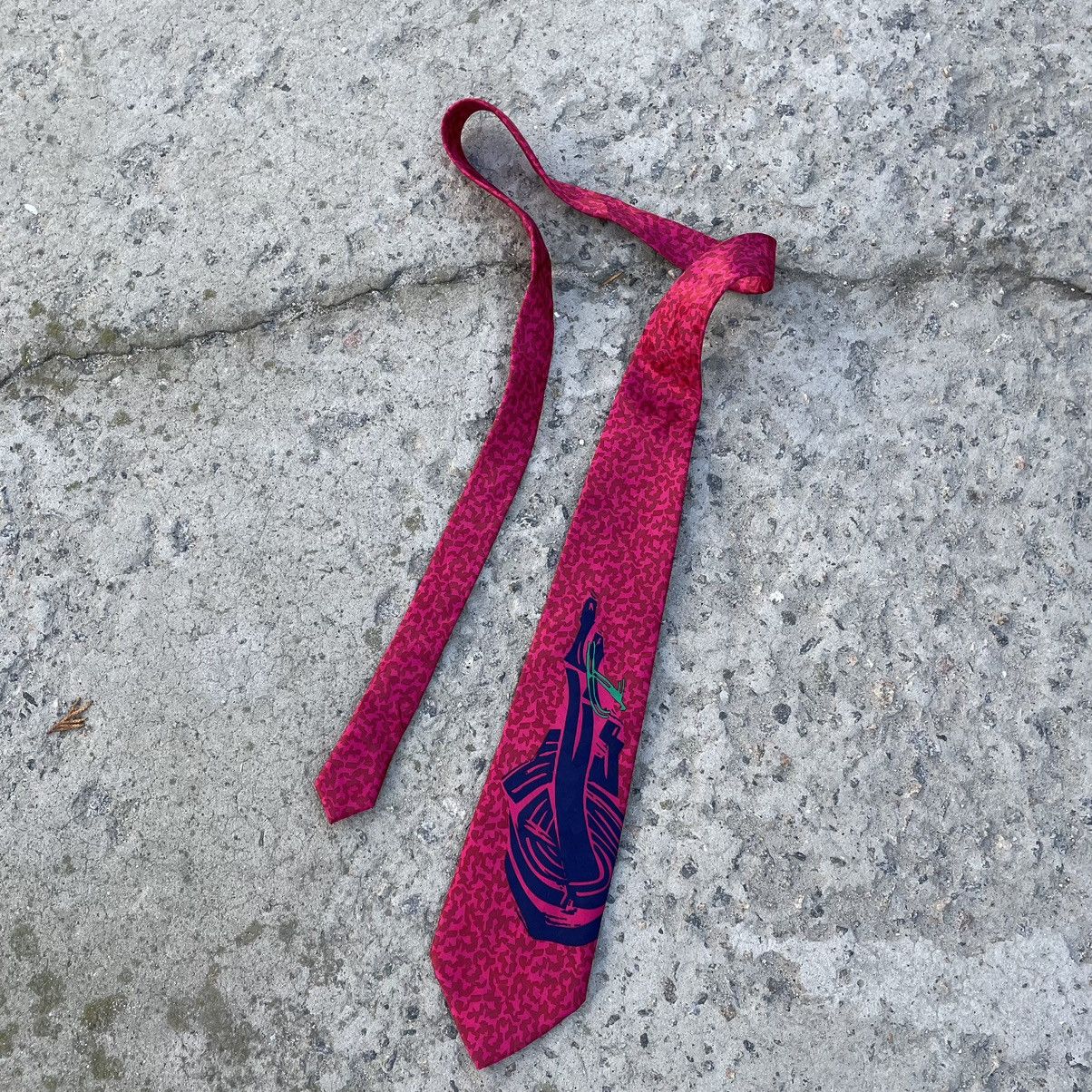 USA Olympics × Vintage Vintage Lillehammer 90s Tie Silk Y2K Style USA Olimpik Size ONE SIZE - 8 Thumbnail