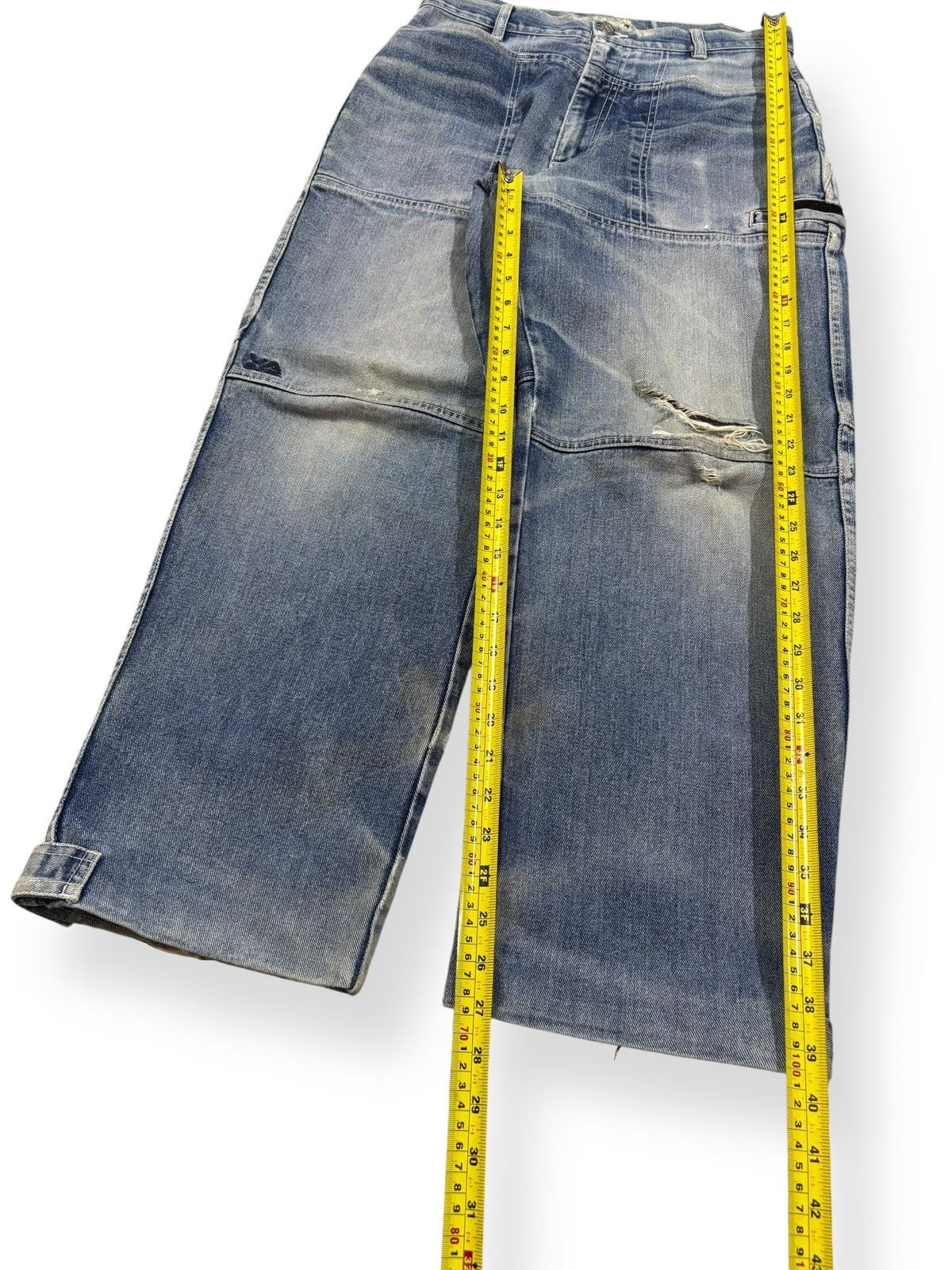 Vans Vintage Y2K Vans Double Knee Style Baggy Distressed Jeans Size US 30 / EU 46 - 15 Thumbnail