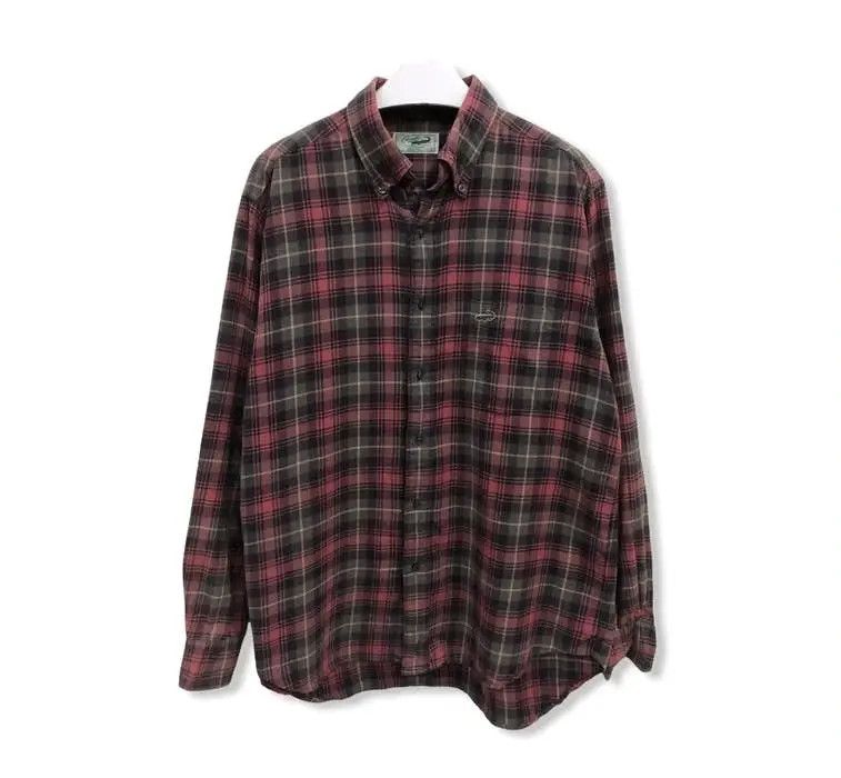 Flannel × Vintage Vintage Crocodile 🐊 Plaid Tartan Flannel Shirt 👕 Size US L / EU 52-54 / 3 - 1 Thumbnail