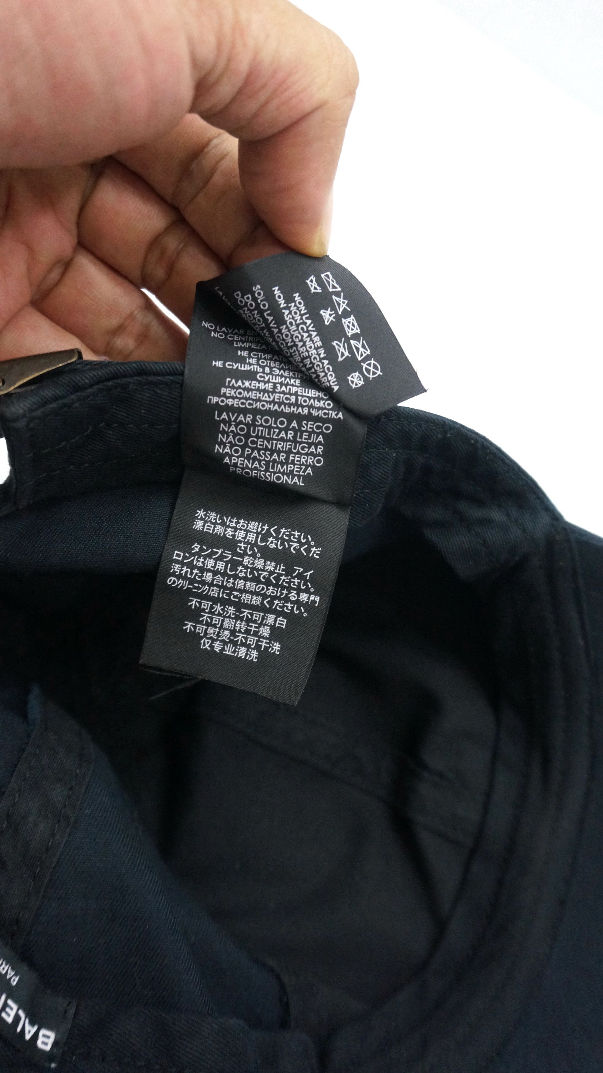 Balenciaga RARE Balenciaga Sinners Logo Black Hat Baseball Cap Size ONE SIZE - 10 Thumbnail