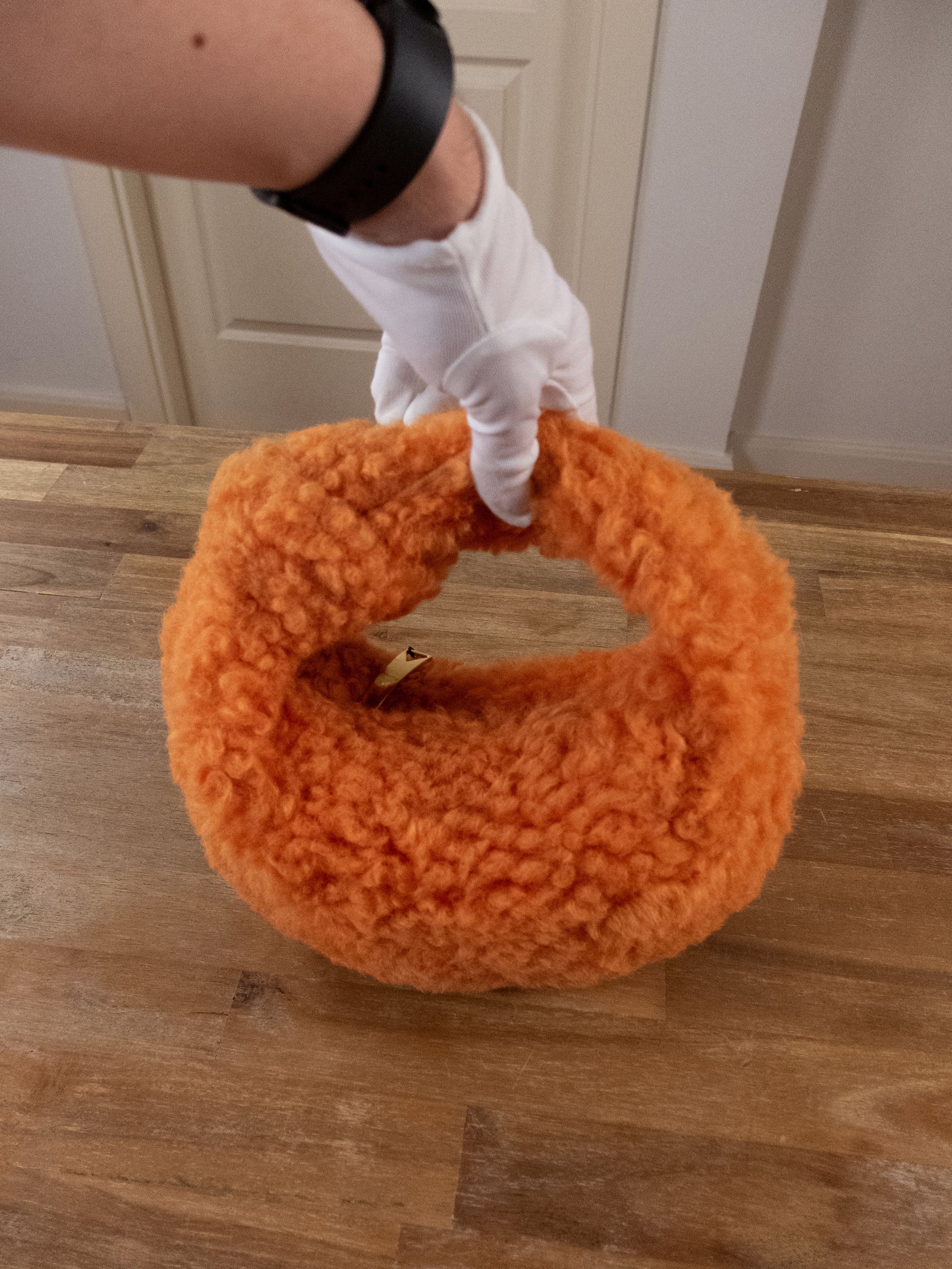 Bottega Veneta BOTTEGA VENETA Jodie mini orange shearling lamb fur bag Size ONE SIZE - 7 Thumbnail