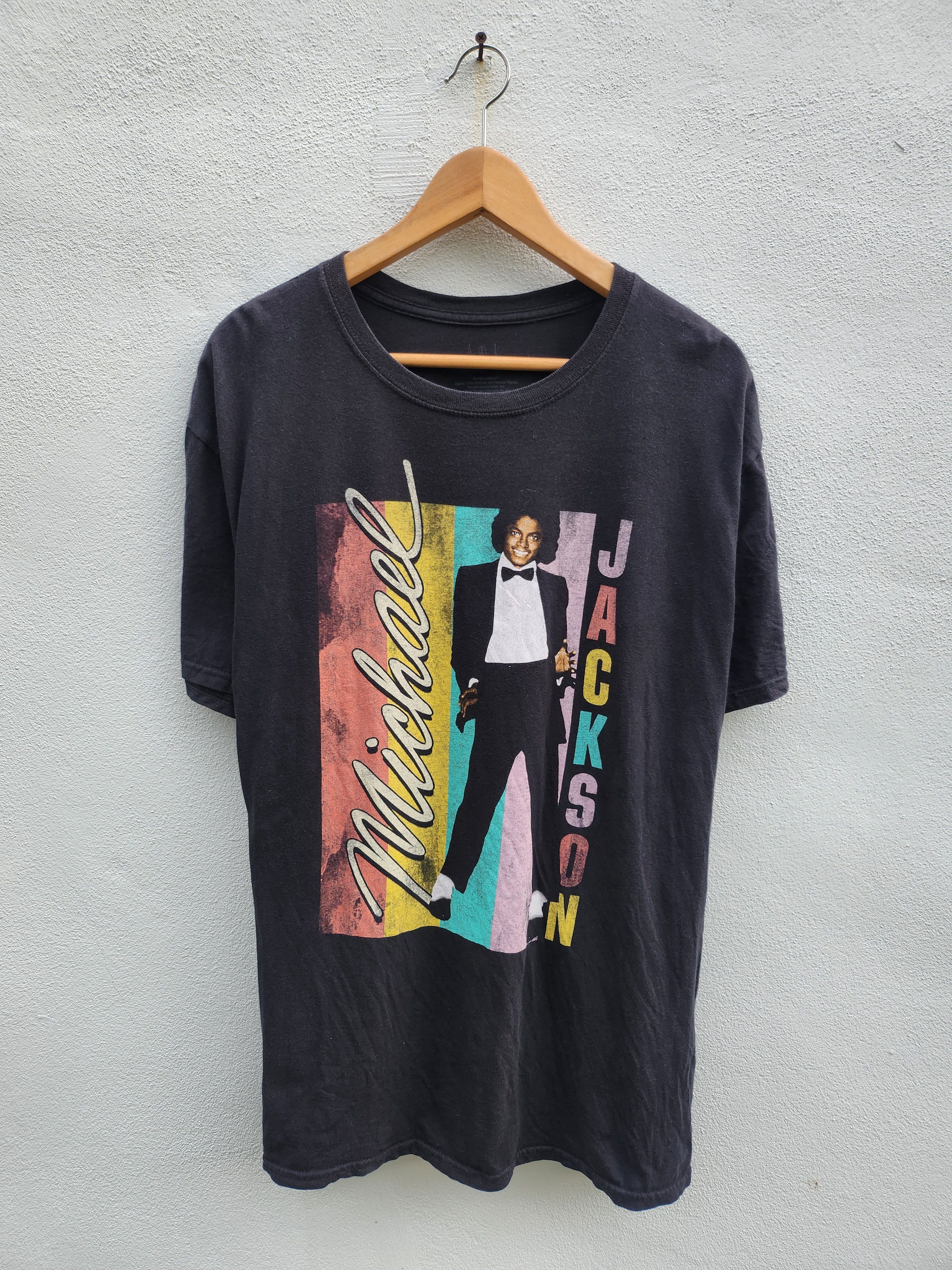 Michael Jackson 💥Vtg Style Micheal Jackson Colorful TShirt Size US XL / EU 56 / 4 - 1 Thumbnail