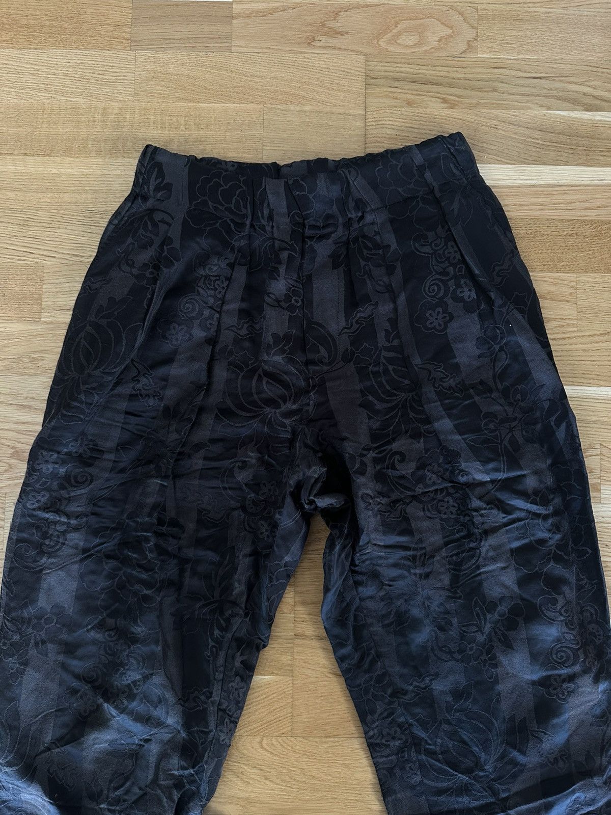 Haider Ackermann Brown Floral Elastic Waist Pants Size US 32 / EU 48 - 4 Thumbnail