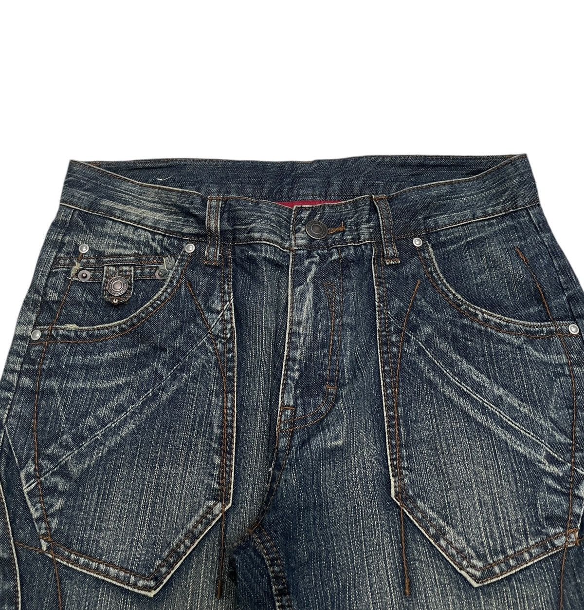 If Six Was Nine × Japanese Brand Rare Design Vintage Japanese Brand Flared Jeans 1990s Size US 33 - 3 Thumbnail