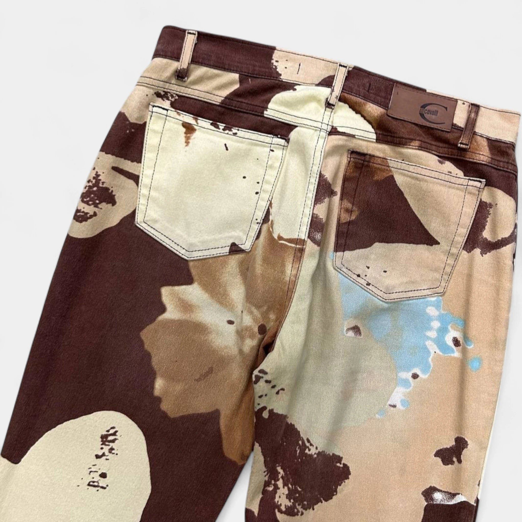 Just Cavalli Just Cavalli 2000s Floral Flared Jeans Size 29" - 6 Thumbnail