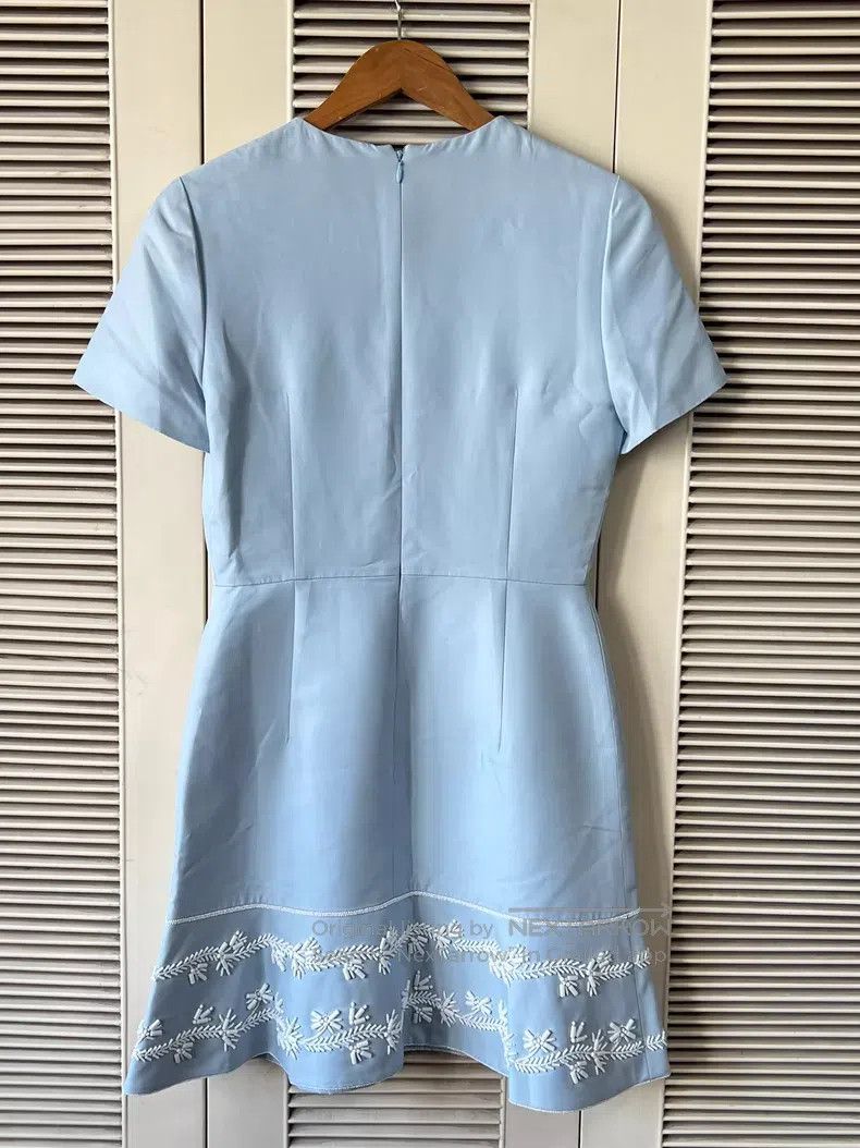 Dior Dior Light blue short-sleeved dress Size XS / US 0-2 / IT 36-38 - 2 Thumbnail