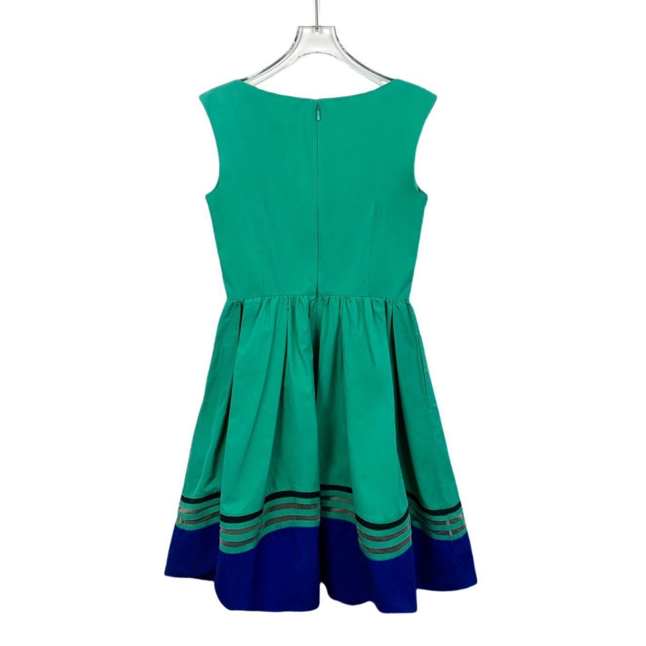Fendi Fendi Roma Green & Blue Sleeveless Round Neck Dress Made In Size M / US 6-8 / IT 42-44 - 7 Thumbnail