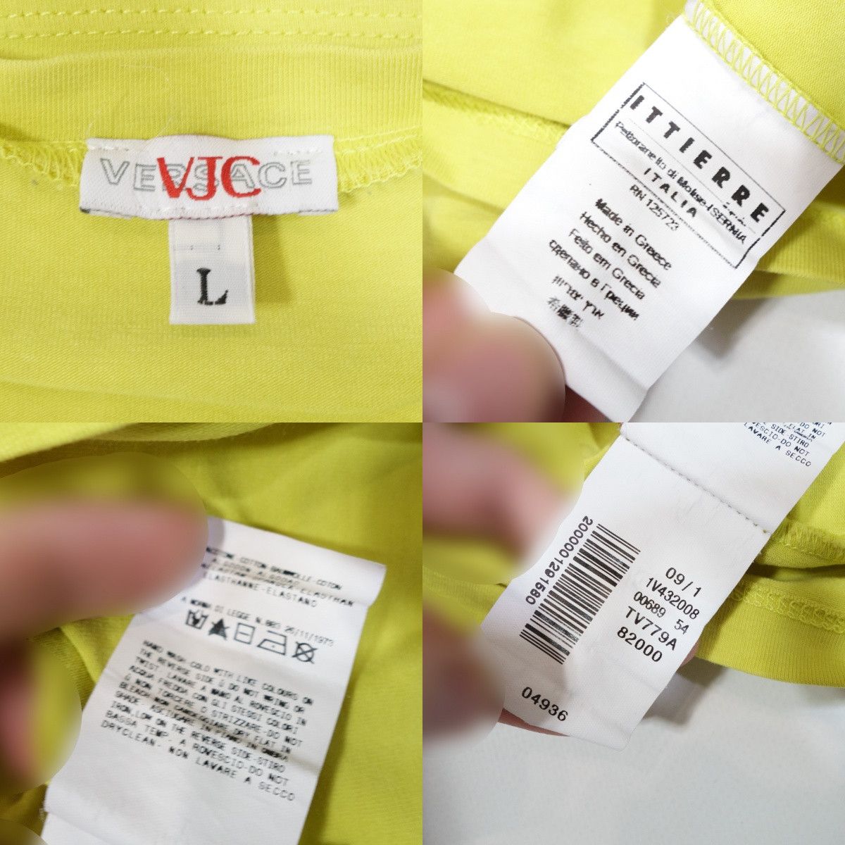 Versace Jeans Couture Y2K VJC Rhinestones Big Logo 00s T-Shirt Vintage Size L / US 10 / IT 46 - 9 Thumbnail